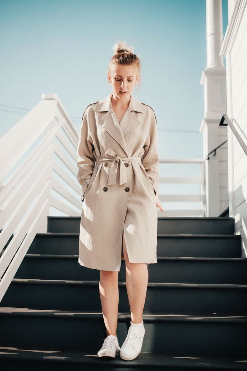 Étude Trench Coat — on-model view 3