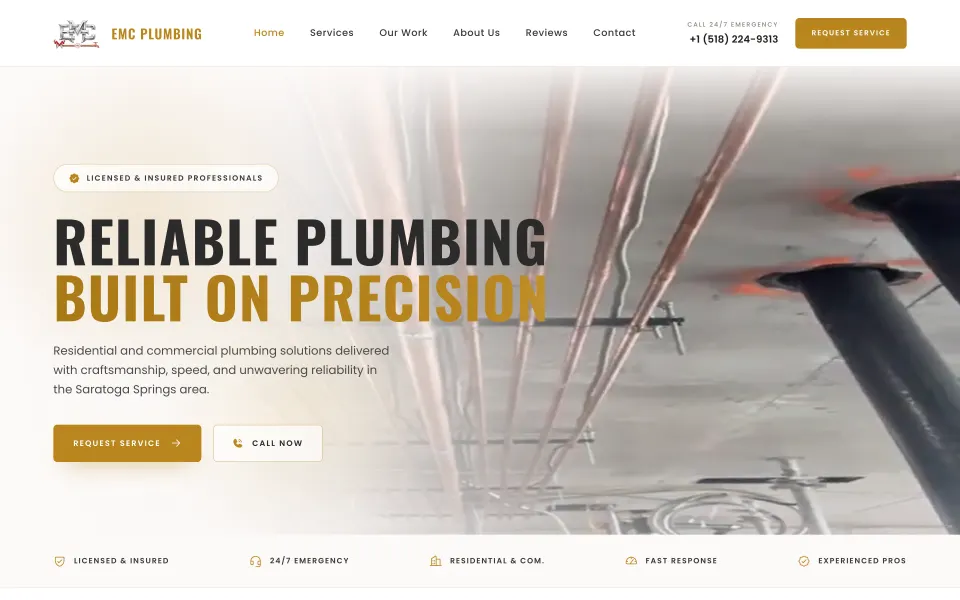 EMC Plumbing Services — Plumbing · Saratoga Springs, NY