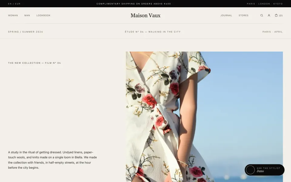 Maison Vaux — Fashion house
